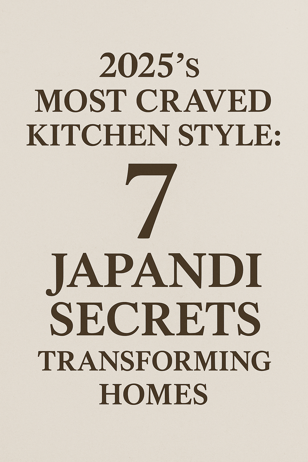 2025’s Most Craved Kitchen Style: 7 Japandi Secrets Transforming Homes