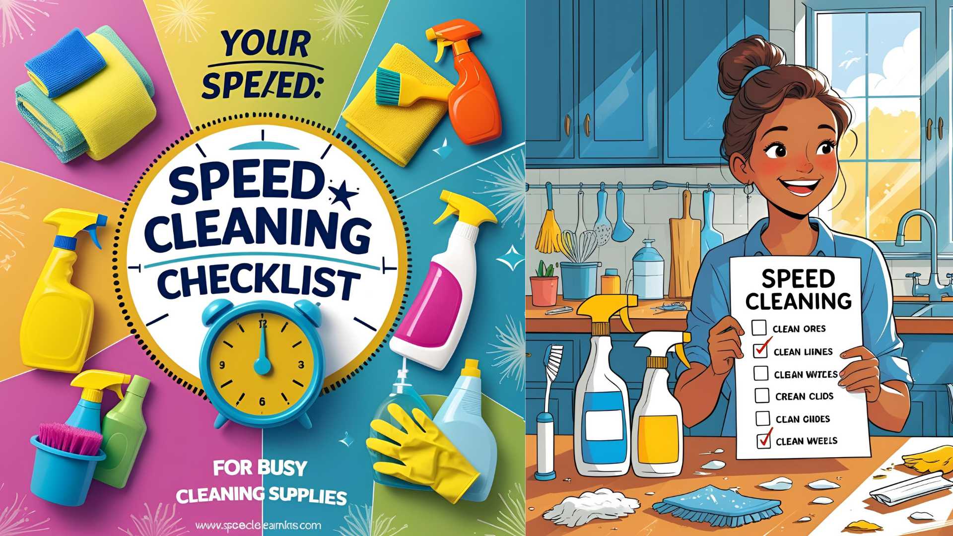 "Speed Cleaning Checklist: Tidy Up in 30 Minutes or Less!"