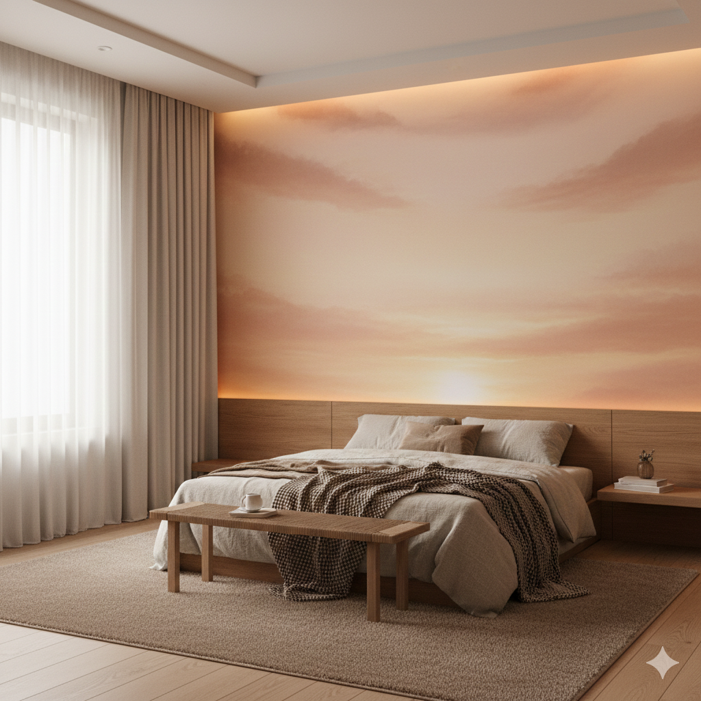 amazing sky painted wall design by ai