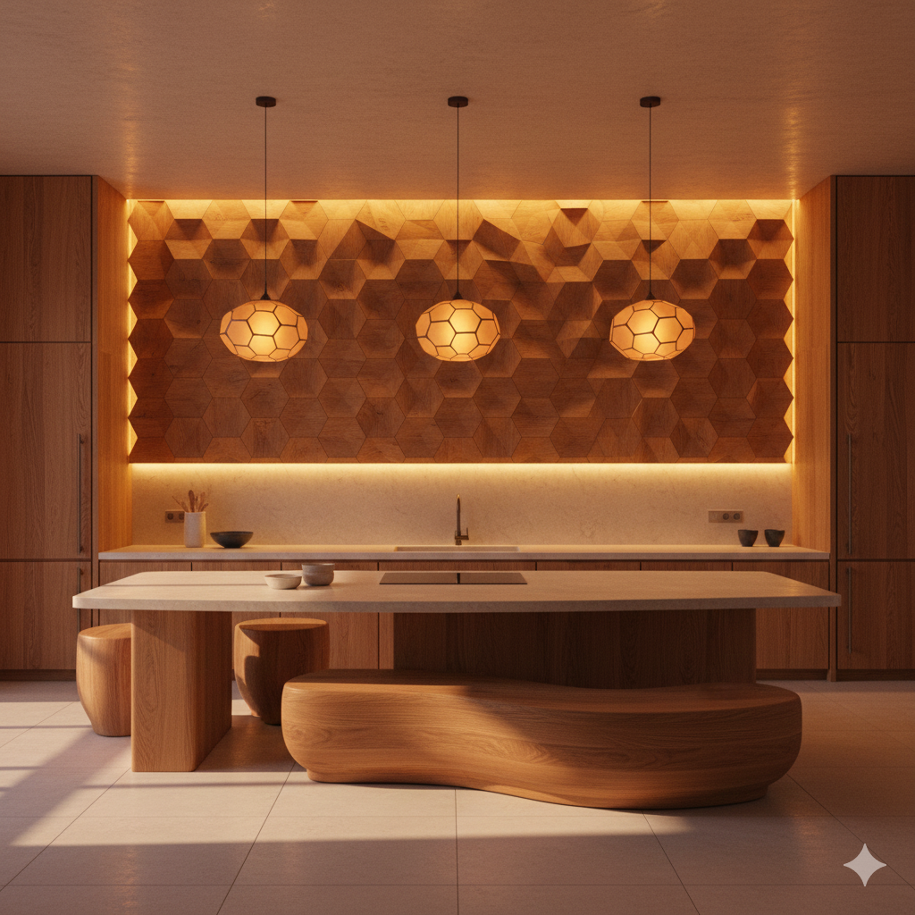 Biophilic materials like wood, linen, and stone are trending in 2025.
