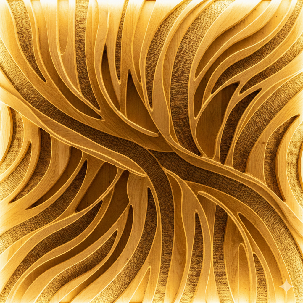 Wheat Grass Land uses textures that reflect nature’s softness: